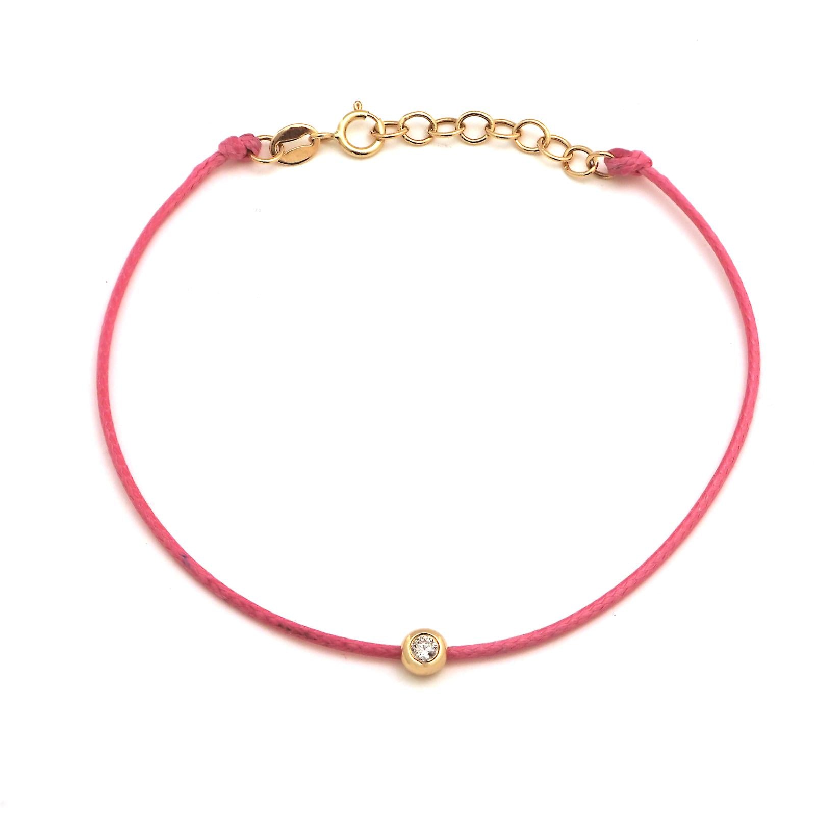 dainty silk cord adjustable beaded bracelet (blush) – TheAdoptShoppe